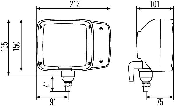 HELLA 1SA 996 120-177 Hauptscheinwerfer - 12V - Referenzzahl: 17.5 - Anbau - Stecker: DEUTSCH Stecke