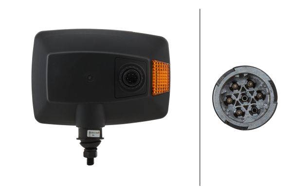 HELLA 1SA 996 120-107 Hauptscheinwerfer - 24V - Anbau - Stecker: DIN - 7-polig - rechts