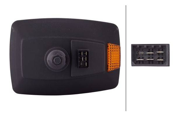 HELLA 1SA 996 120-461 Hauptscheinwerfer - 12V - Anbau - Stecker: AMP - rechts