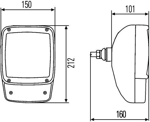HELLA 1SA 996 120-471 Hauptscheinwerfer - 12V - Anbau - Stecker: AMP - links/rechts