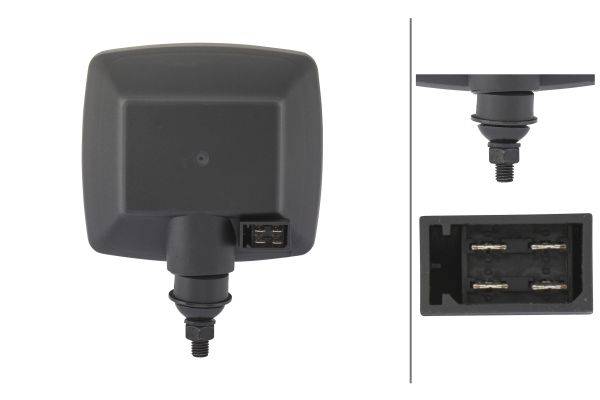 HELLA 1SA 996 120-801 Hauptscheinwerfer - 12V - Anbau - Stecker: AMP - 4-polig - links/rechts