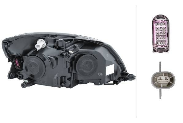 HELLA 1ZL 010 417-411 DE/FF/Halogen-Hauptscheinwerfer - links - für u.a. Skoda Fabia II (542)