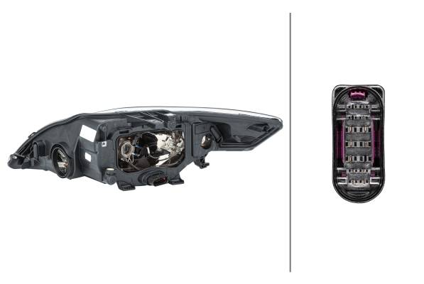 HELLA 1ZL 010 541-061 DE/Halogen-Hauptscheinwerfer - rechts - für u.a. Ford Mondeo IV Turnier (Ba7)
