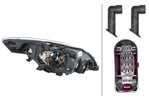 HELLA 1ZL 010 541-071 DE/Halogen-Hauptscheinwerfer - links - für u.a. Ford Mondeo IV Turnier (Ba7)