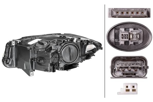 HELLA 1ZS 010 131-621 Bi-Xenon/LED-Hauptscheinwerfer - rechts - für u.a. BMW (Brilliance) 5 Series (