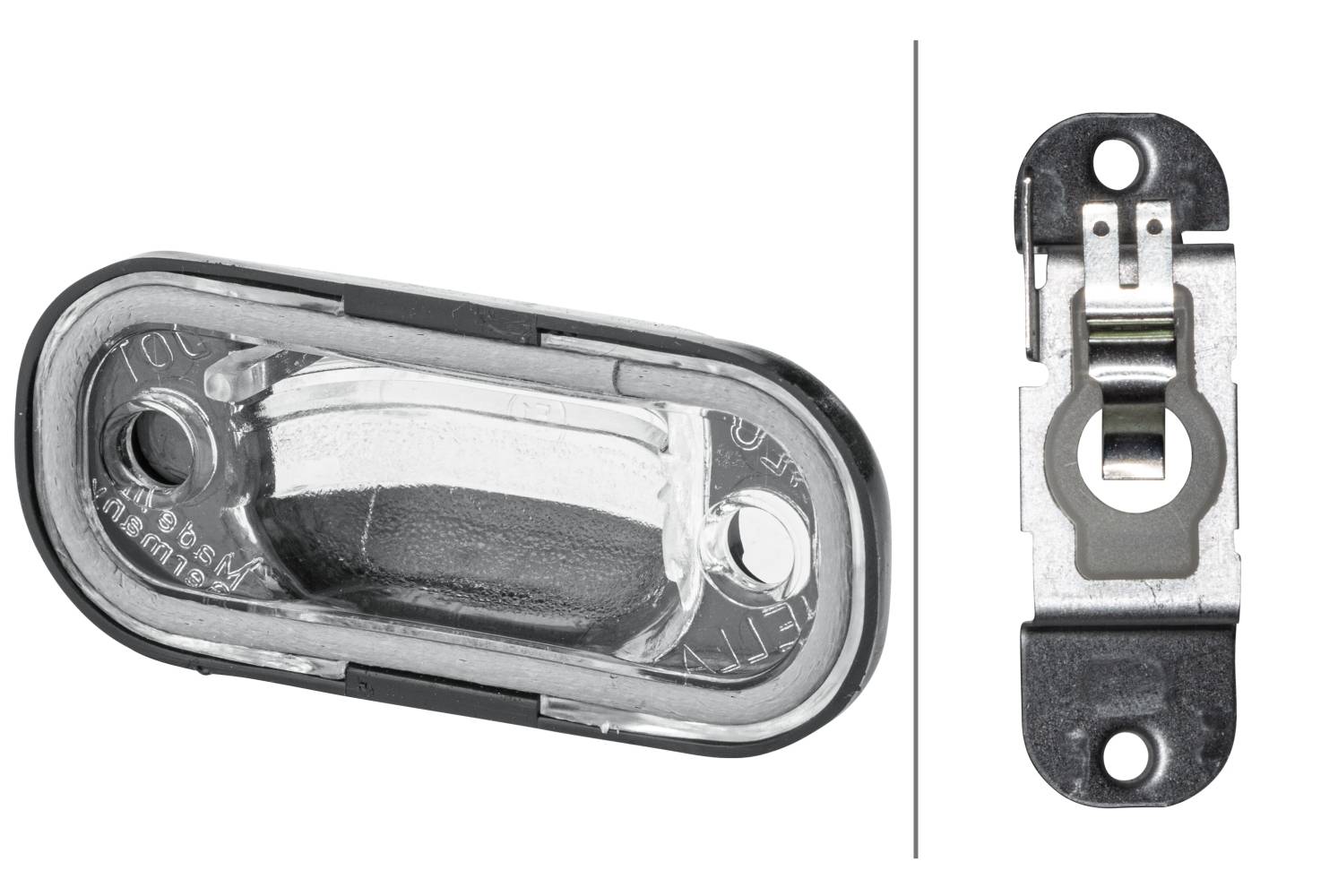 HELLA 2KA 002 445-111 Kennzeichenleuchte - Glühlampe - 12V - links/rechts
