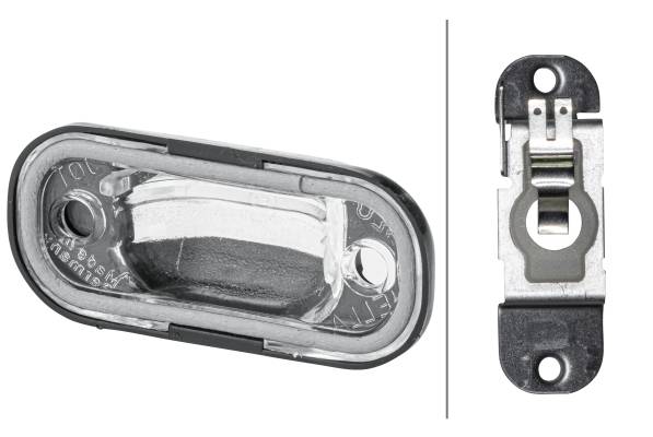 HELLA 2KA 002 445-111 Kennzeichenleuchte - Glühlampe - 12V - links/rechts