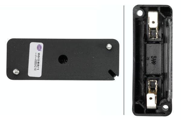 HELLA 2KA 003 168-021 Kennzeichenleuchte - 12/24V - Anbau - Lichtscheibenfarbe: glasklar - Stecker: