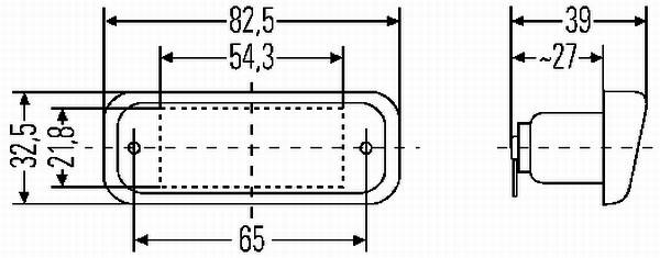 HELLA 2KA 005 049-007 Kennzeichenleuchte - 12V - Einbau - links/rechts - Menge: 120