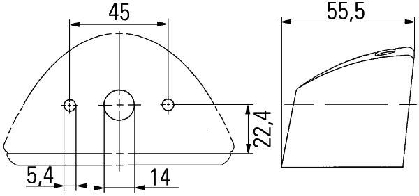 HELLA 2KA 007 929-001 Kennzeichenleuchte - Anbau - links/rechts