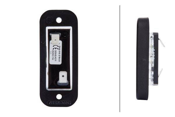 HELLA 2KA 010 278-311 Kennzeichenleuchte - LED - 12V - Einbau - LED-Lichtfarbe: weiß - Stecker: Flac