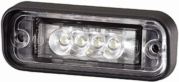 HELLA 2KA 010 278-311 Kennzeichenleuchte - LED - 12V - Einbau - LED-Lichtfarbe: weiß - Stecker: Flac