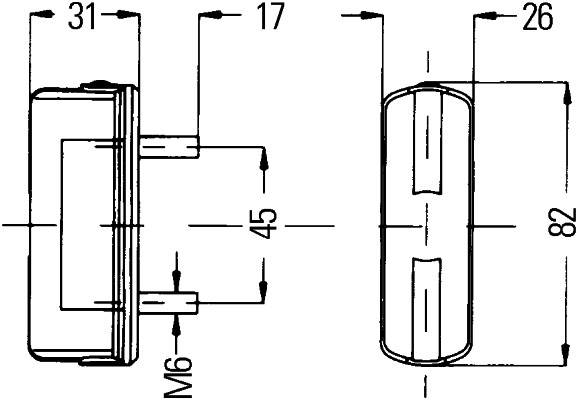 HELLA 2KA 997 011-001 Kennzeichenleuchte - Anbau/Schraubanschluss - links/rechts