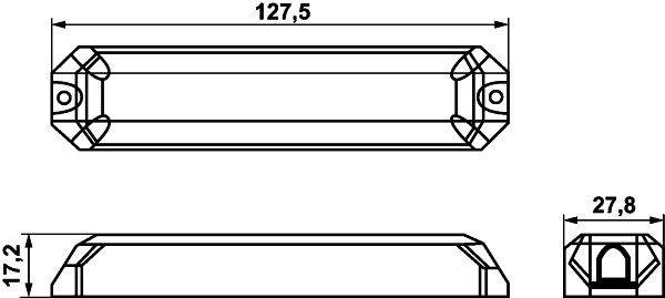 HELLA 2XD 014 560-201 LED-Blitz-Kennleuchte - BST - 12/24V - gelb - Anbau/geschraubt - glasklar - ge