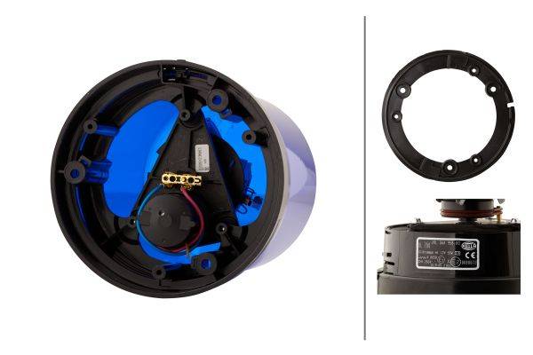 HELLA 2RL 004 958-001 Halogen-Rundumkennleuchte - KL 700 - 12V - rund - Anbau - blau