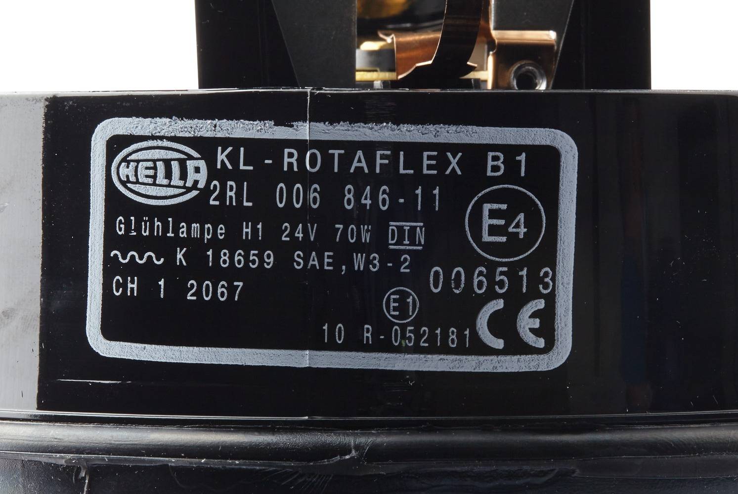 HELLA 2RL 006 846-111 Halogen-Rundumkennleuchte - KL Rotaflex - 24V - Rohrstutzen - blau