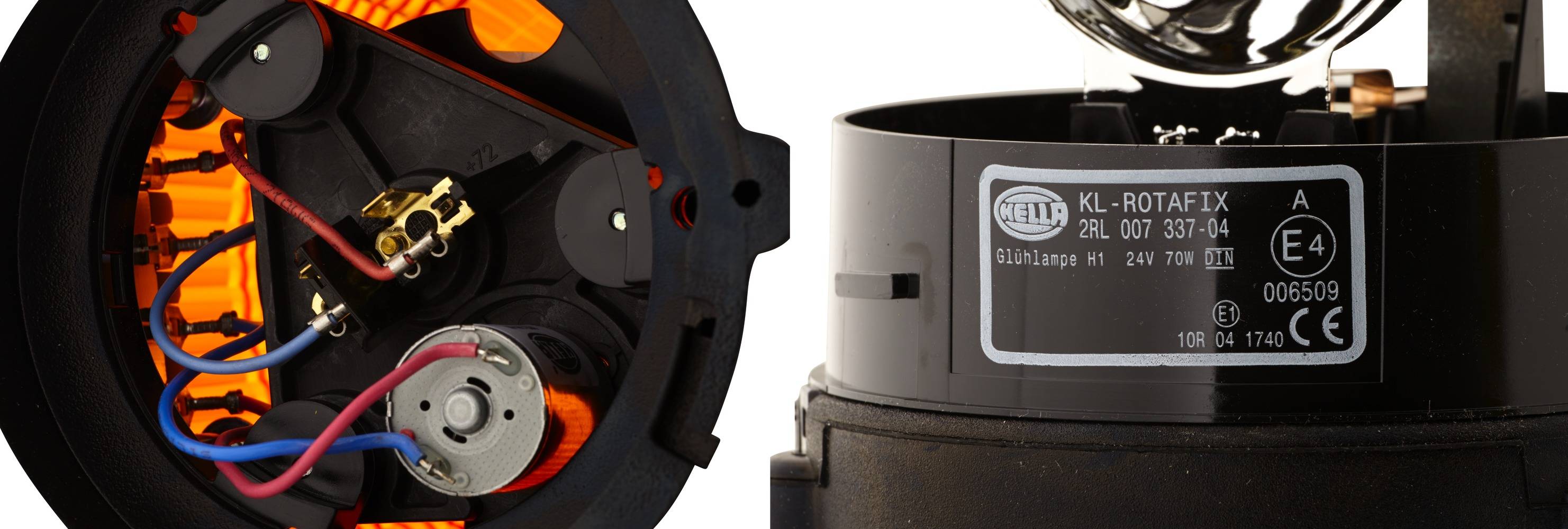 HELLA 2RL 007 337-041 Halogen-Rundumkennleuchte - KL Rotafix - 12/24V - gelb - Anbau/geschraubt - ge