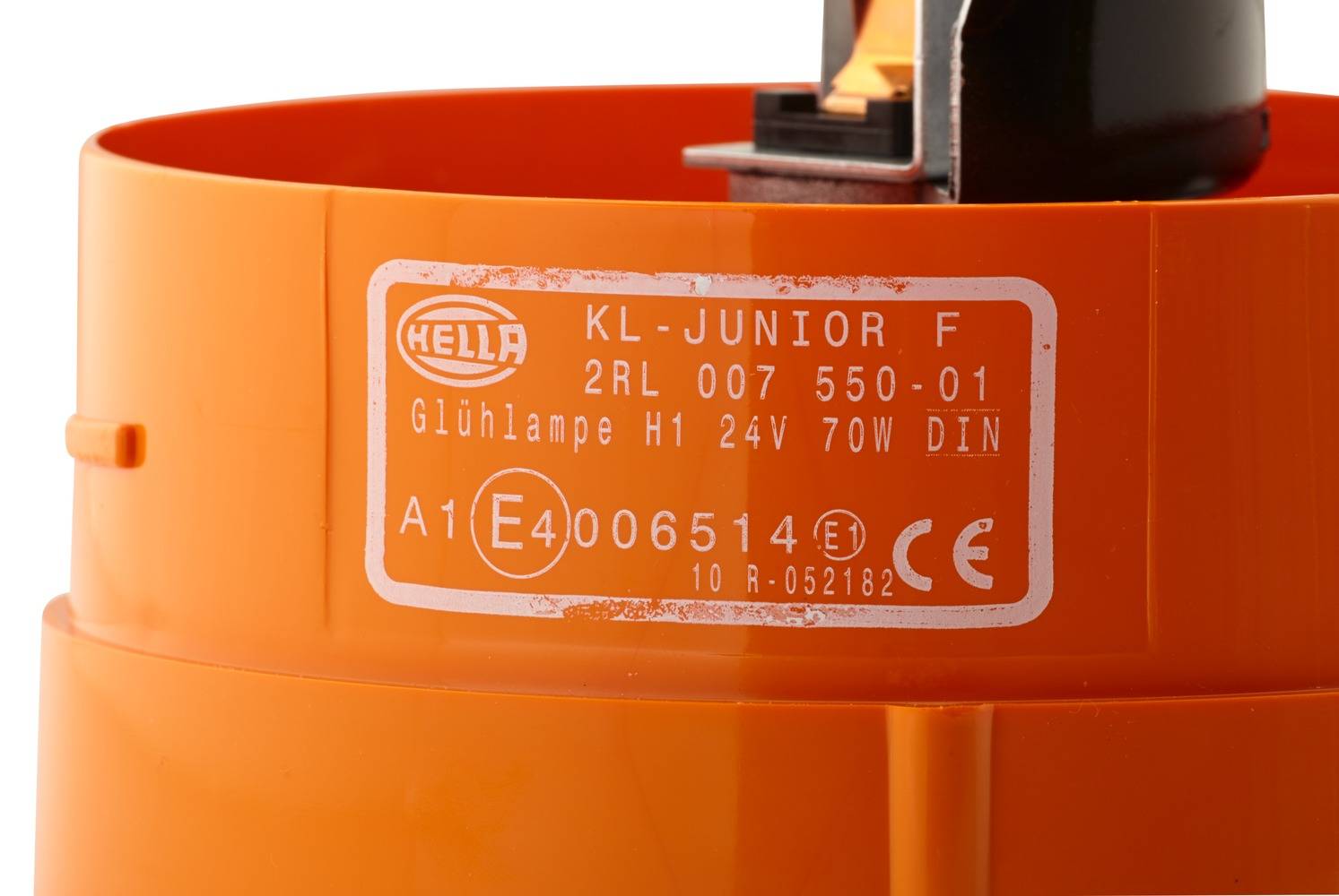 HELLA 2RL 007 550-011 Halogen-Rundumkennleuchte - KL Junior - 24V - gelb - Anbau/geschraubt - gelb -