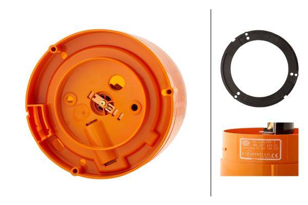 HELLA 2RL 007 550-011 Halogen-Rundumkennleuchte - KL Junior - 24V - gelb - Anbau/geschraubt - gelb -