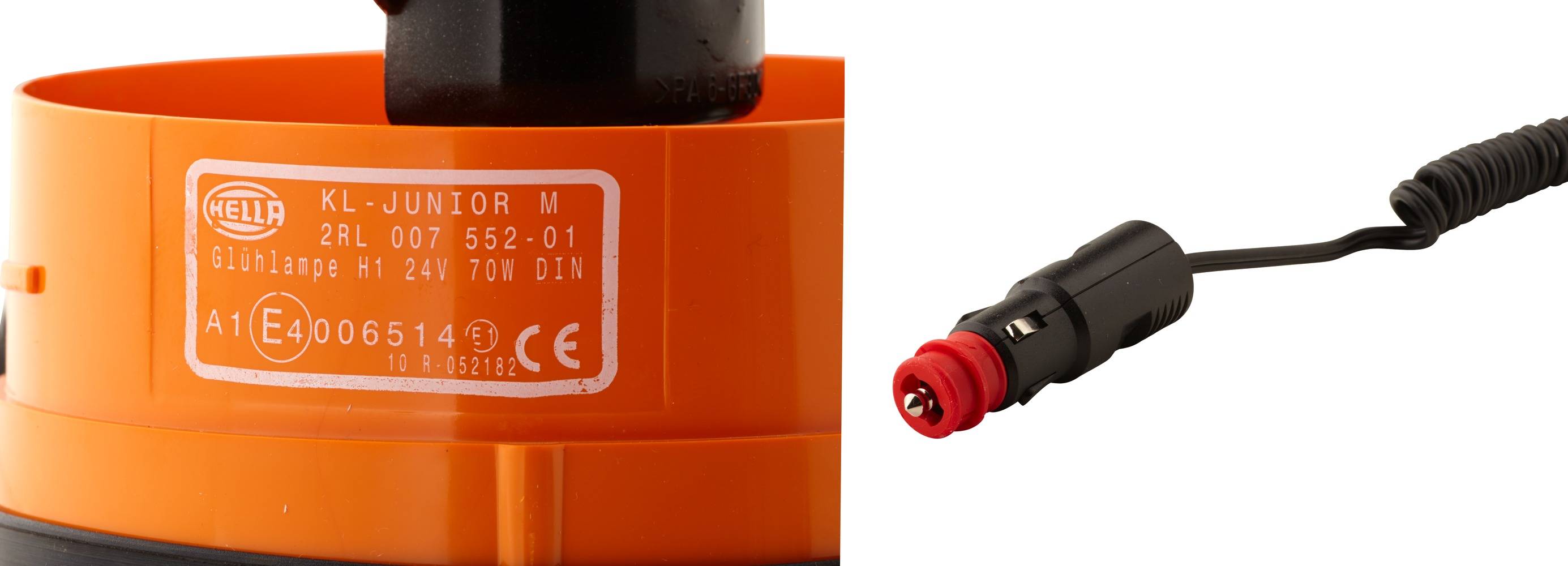HELLA 2RL 007 552-011 Halogen-Rundumkennleuchte - KL Junior - 24V - gelb - Magnetbefestigung - gelb