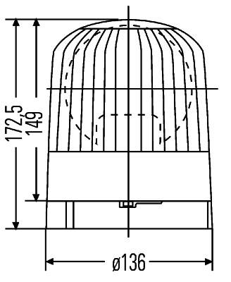 HELLA 2RL 007 552-011 Halogen-Rundumkennleuchte - KL Junior - 24V - gelb - Magnetbefestigung - gelb
