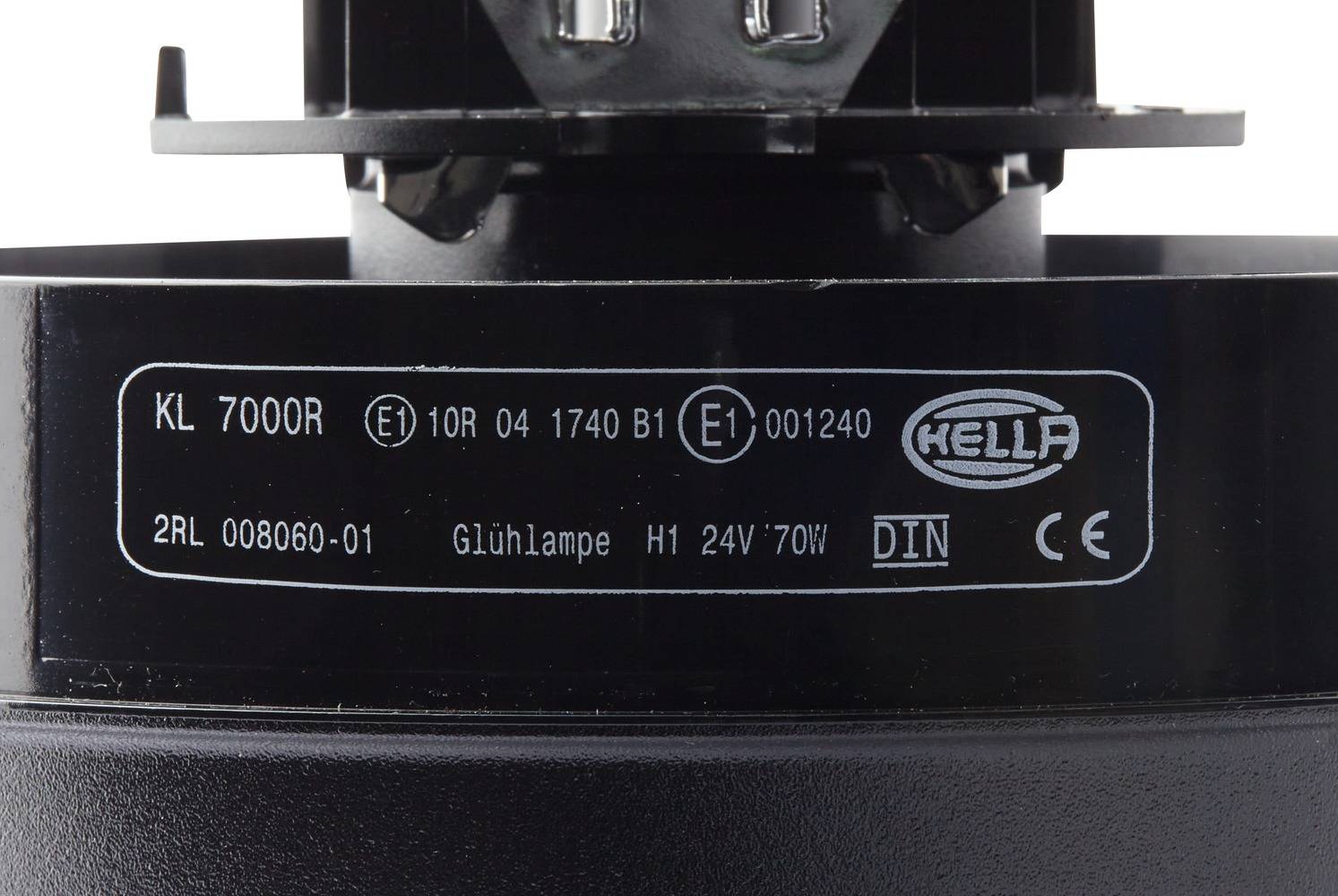 HELLA 2RL 008 060-011 Halogen-Rundumkennleuchte - KL 7000 - 24V - Rohrstutzen - blau