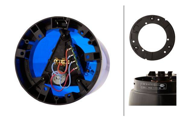 HELLA 2RL 008 061-011 Halogen-Rundumkennleuchte - KL 7000 - 24V - geschraubt - blau