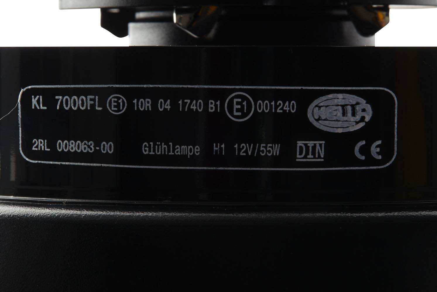 HELLA 2RL 008 063-001 Halogen-Rundumkennleuchte - KL 7000 - 12V - Rohrstutzen - blau