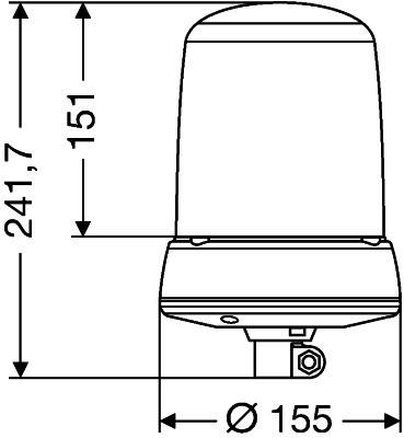 HELLA 2RL 008 183-211 Xenon-Blitz-Kennleuchte - KLX 7000 - 24V - Rohrstutzen - rot
