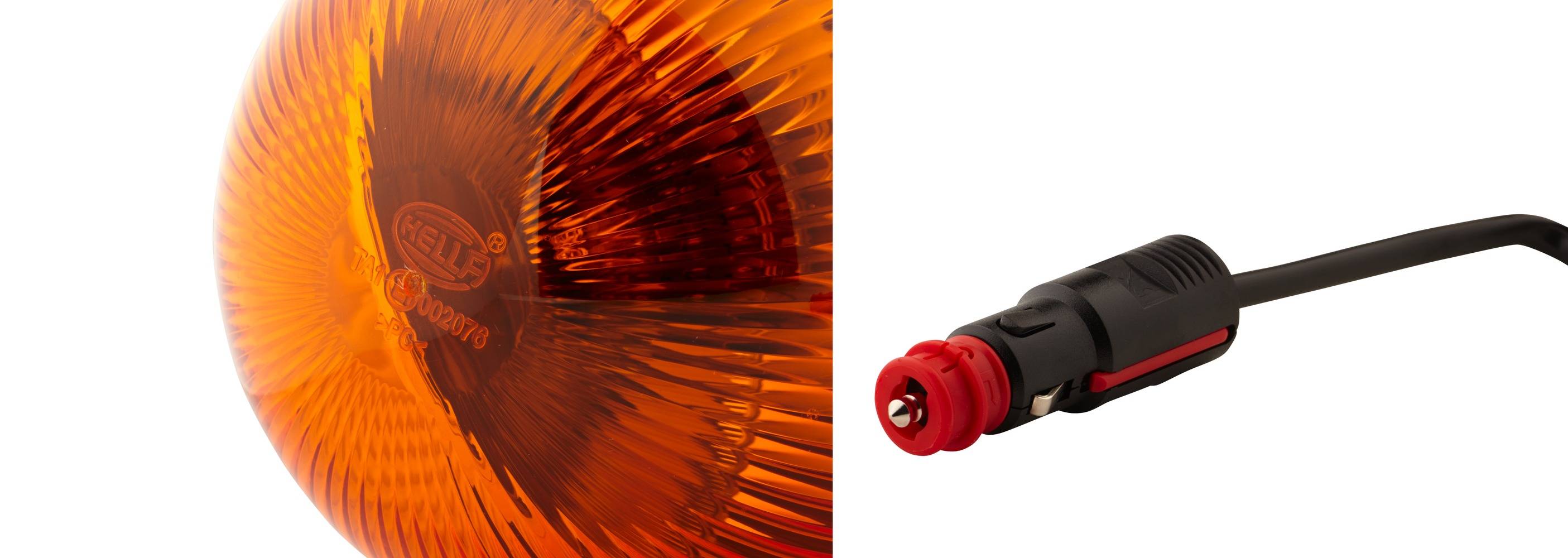 HELLA 2RL 009 506-311 Halogen-Rundumkennleuchte - Rota Compact - 24V - gelb - Magnetbefestigung - ge