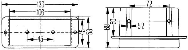 HELLA 2NE 006 609-197 Nebelschlussleuchte - 12V - Anbau