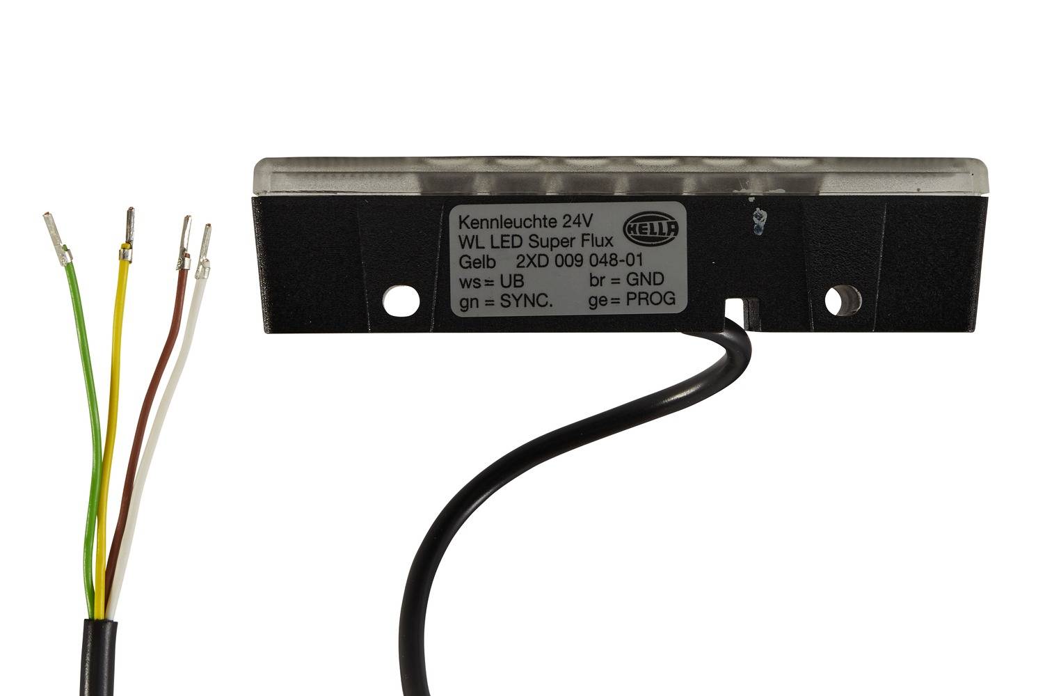 HELLA 2XD 009 048-011 LED-Blitz-Kennleuchte - WL-LED - 24V - Einbau - glasklar - gelb
