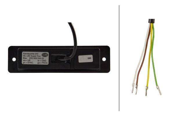 HELLA 2XD 009 048-201 LED-Blitz-Kennleuchte - WL-LED - 24V - blau - hinten