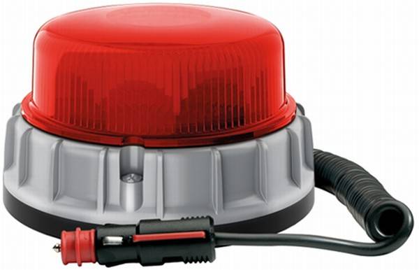 HELLA 2XD 011 557-321 LED-Blitz-Kennleuchte - K-LED 2.0 - 12/24V - rot - Magnetbefestigung - rot