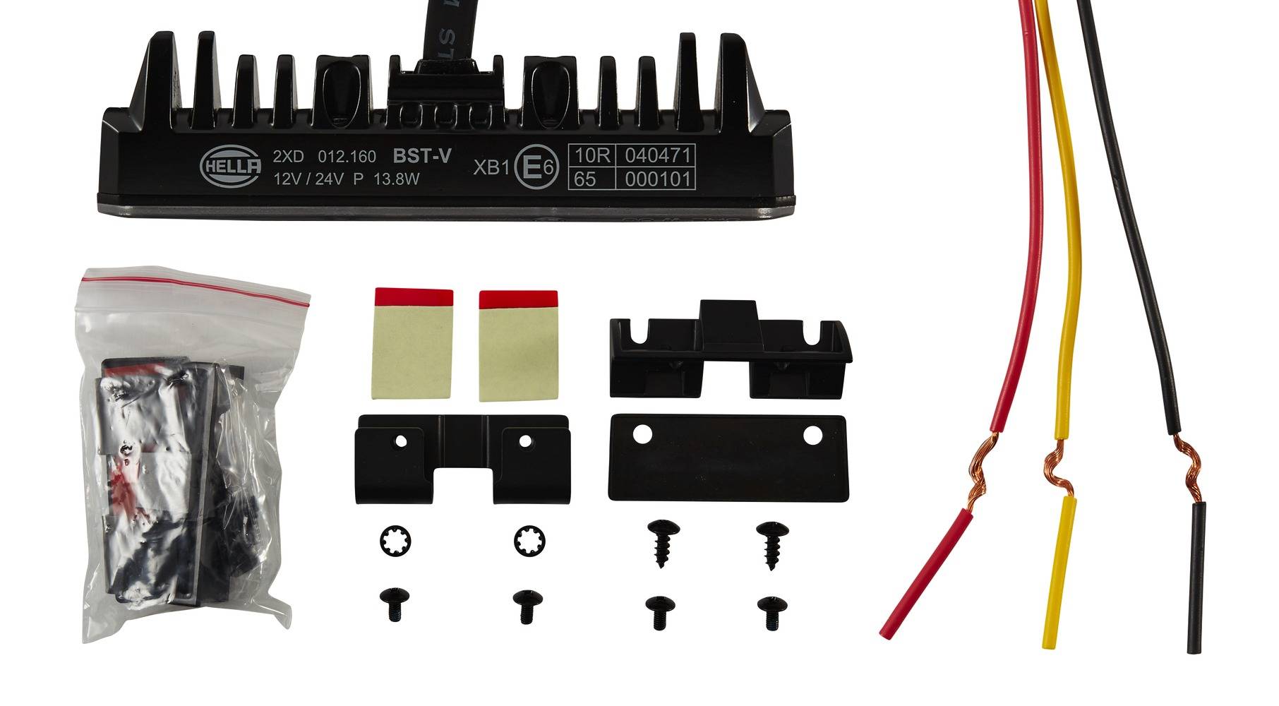 HELLA 2XD 012 160-911 LED-Blitz-Kennleuchte - BST - 12/24V - blau - Einbau/geschraubt - glasklar - b