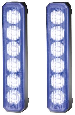 HELLA 2XD 012 160-911 LED-Blitz-Kennleuchte - BST - 12/24V - blau - Einbau/geschraubt - glasklar - b