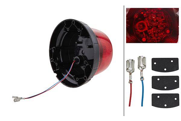 HELLA 2XD 012 480-011 LED-Rundumkennleuchte - KLX1 - 12/24V - rot - Anbau - rot
