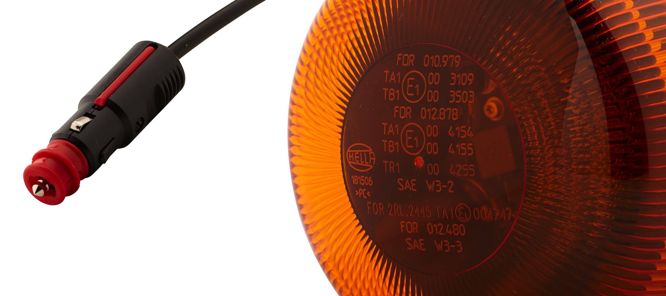 HELLA 2XD 012 878-021 LED-Blitz-Kennleuchte - RotaLED - 12/24V - gelb - Magnetbefestigung - gelb - K