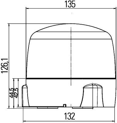 HELLA 2XD 012 878-021 LED-Blitz-Kennleuchte - RotaLED - 12/24V - gelb - Magnetbefestigung - gelb - K