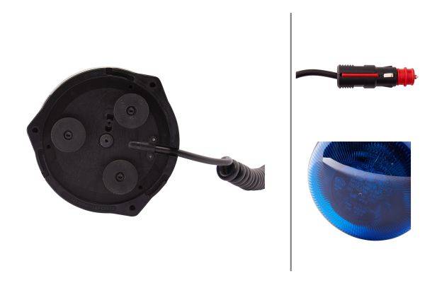 HELLA 2XD 012 878-121 LED-Blitz-Kennleuchte - RotaLED - blau