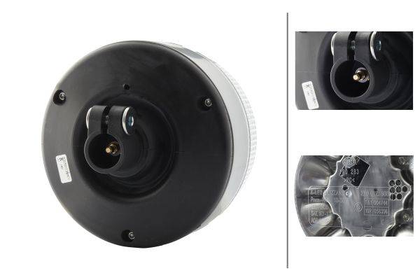 HELLA 2XD 012 980-011 LED-Blitz-Kennleuchte - K-LED Blizzard - 12/24V - gelb - Rohrstutzen, flexibel