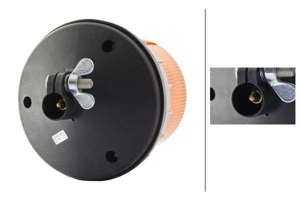 HELLA 2XD 012 984-401 LED-Rundumkennleuchte - K-LED 1.2 - 12/24V - gelb - Rohrstutzen, flexibel - ge