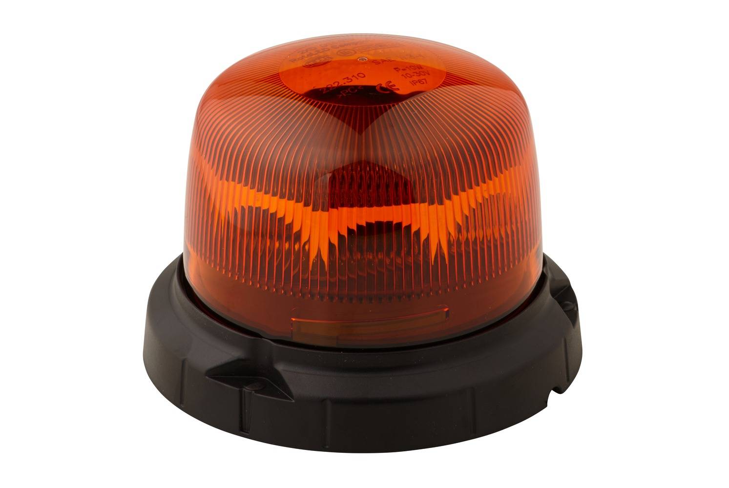HELLA 2XD 013 979-201 LED-Blitz-Kennleuchte - RotaLED Compact - 12/24V - schwarz - geschraubt - gelb