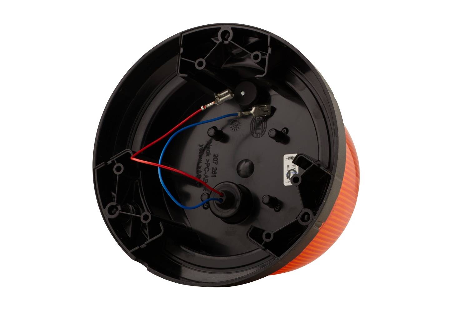 HELLA 2XD 013 979-201 LED-Blitz-Kennleuchte - RotaLED Compact - 12/24V - schwarz - geschraubt - gelb