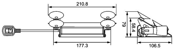 HELLA 2XD 014 053-011 Blitz-Kennleuchte - FWL-LED - 12V - blau