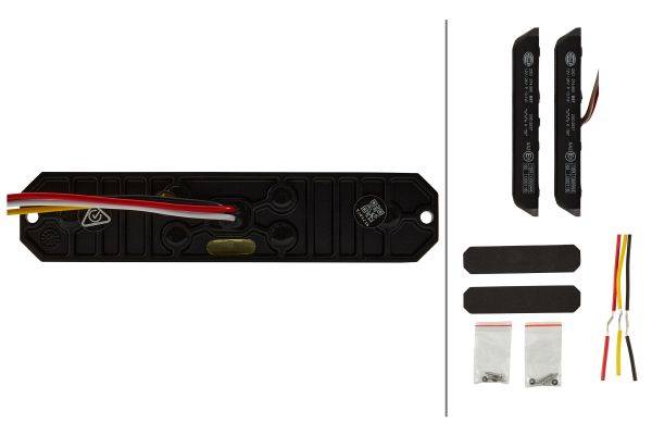 HELLA 2XD 014 560-201 LED-Blitz-Kennleuchte - BST - 12/24V - gelb - Anbau/geschraubt - glasklar - ge