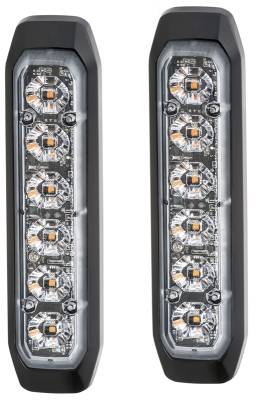HELLA 2XD 014 592-901 LED-Blitz-Kennleuchte - BST-Slim - 12/24V - weiß - Anbau/geschraubt - glasklar