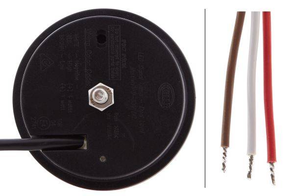 HELLA 2XD 959 010-021 LED-Warnleuchte - Multi F 83mm - 12/24V - rund - Einbau - rot