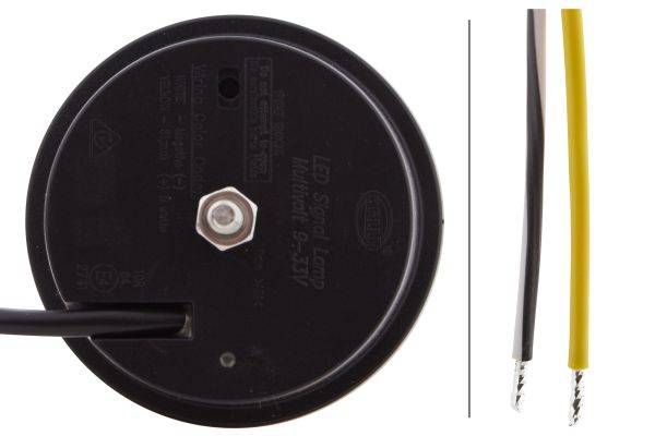 HELLA 2XD 959 011-021 LED-Warnleuchte - Multi F 83mm - 12/24V - rund - Einbau - gelb