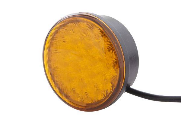 HELLA 2XD 959 011-021 LED-Warnleuchte - Multi F 83mm - 12/24V - rund - Einbau - gelb